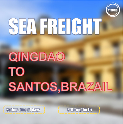 Every Friday International Sea Transportation Cargo From Qingdao To Santos Brazail
