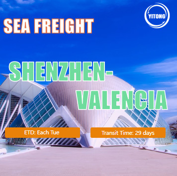 Shenzhen China To Valencia Spain International Sea Freight Services 29 Days