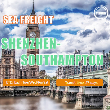 International Sea Freight from Shenzhen to Southampton