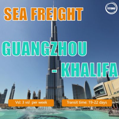 Sea Freight From Guangzhou To Khalifa Port, UAE